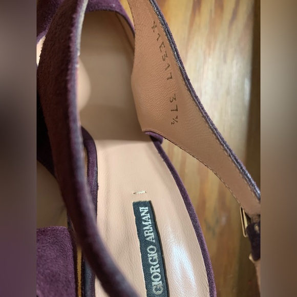 Giorgio Armani Purple Suede Pumps - Picture 3 of 9
